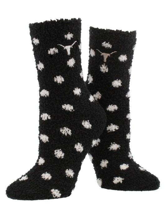 NCAA College Fuzzy Socks For Women & Men, Warm and Cozy Socks Womens Licensed Sock (Texas Longhorns, Medium)