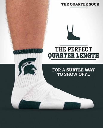 TCK socks TCK Michigan State Spartans Quarter Socks - Made in USA