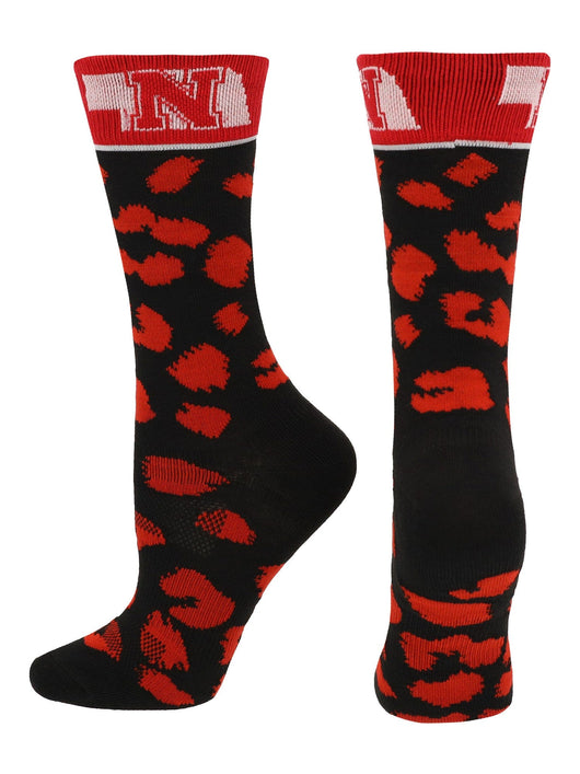 Nebraska Cornhuskers Womens Savage Socks (Red/Black, Medium)