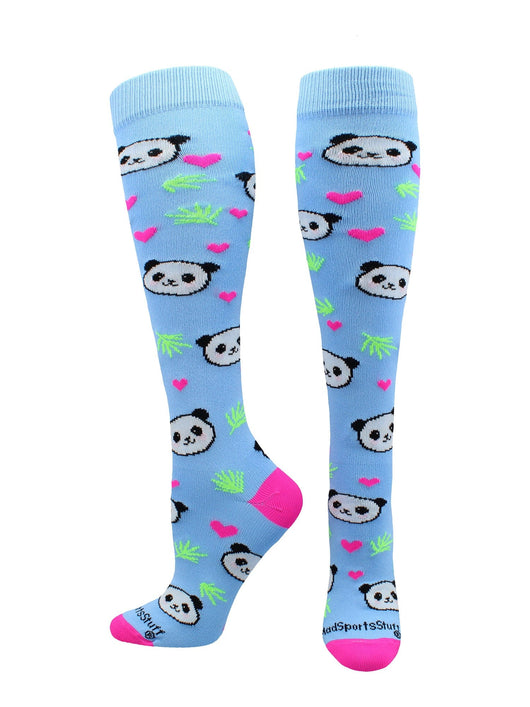 Happy Panda Bear Socks Over the Calf Length