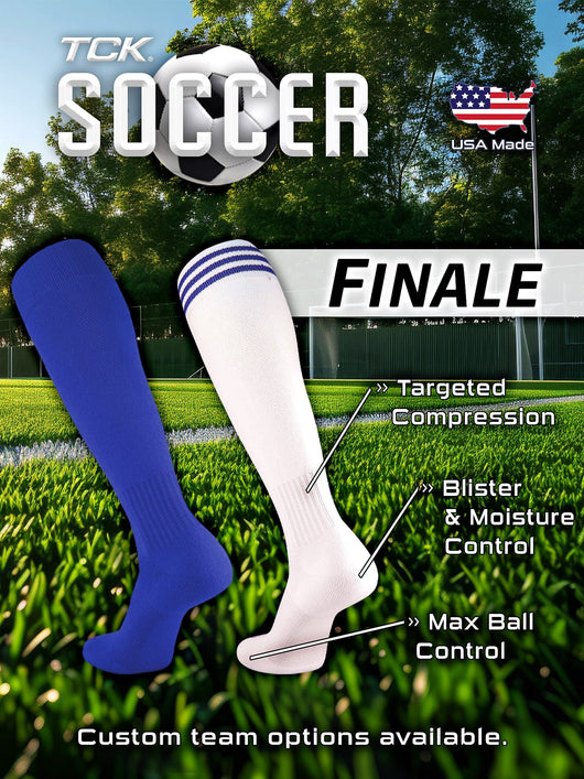 Custom Finale Over the Calf Striped Soccer Socks
