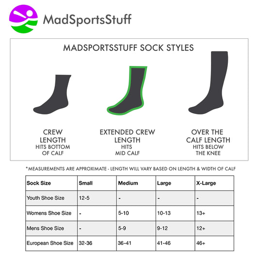 Hockey Player Athletic Crew Socks (multiple colors)