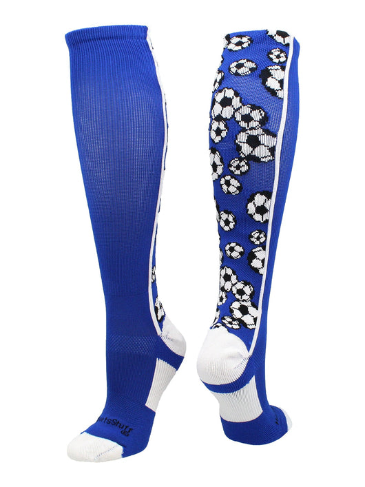 Crazy Soccer Socks with Soccer Balls over the calf (multiple colors)