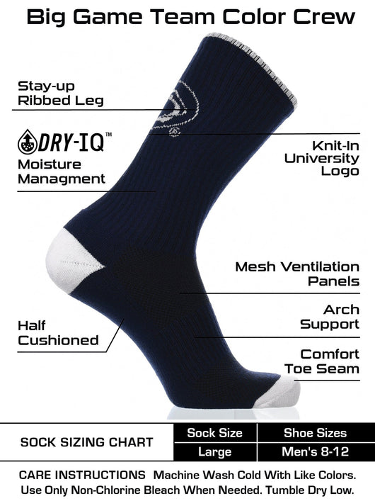 Penn State Nittany Lions  Socks Campus Legend Crew Length