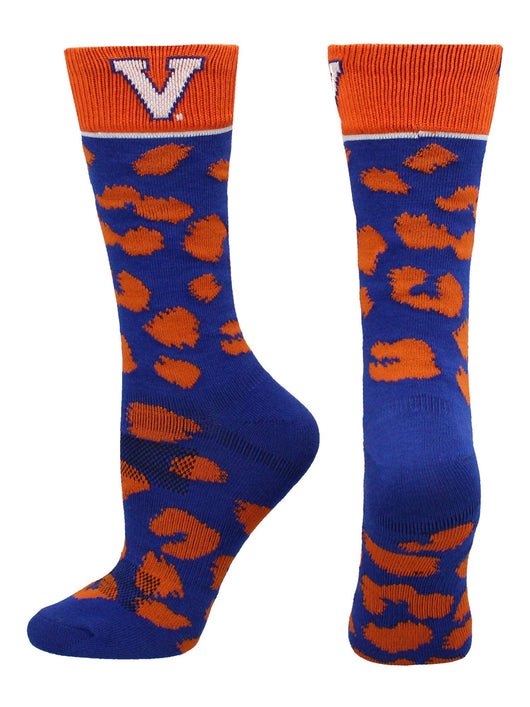 Virginia Cavaliers Womens Savage Socks (Blue/Orange, Medium)