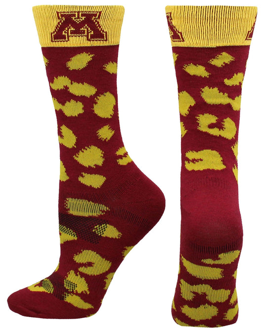 Minnesota Golden Gophers Womens Savage Socks (Maroon/Gold, Medium)