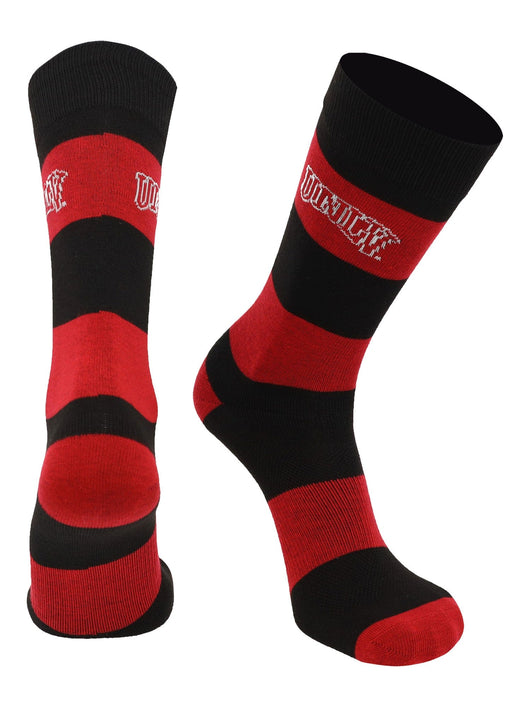 UNLV Rebels Game Day Striped Socks (Scarlet/Black, Large)