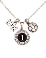 MadSportsStuff necklace #1 / One Size Custom Player Jersey ID Soccer Necklace Multiple Numbers