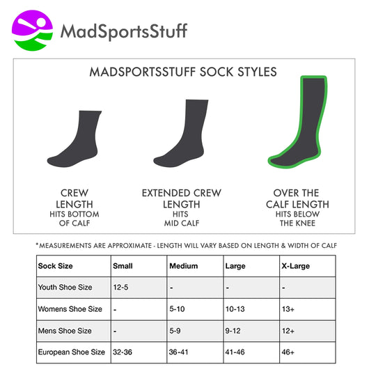 Shooting Star Over the Calf Athletic Socks (multiple colors)