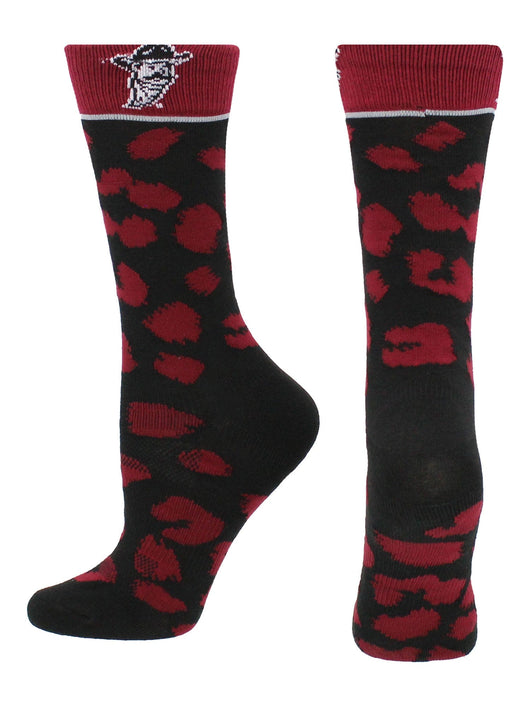 New Mexico State Aggies Womens Savage Socks (Crimson/Black, Medium)