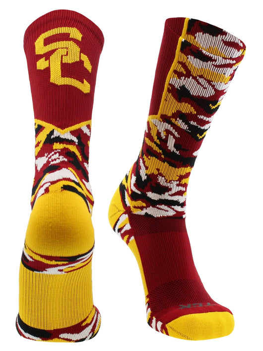 USC Trojans Woodland Camo Crew Socks