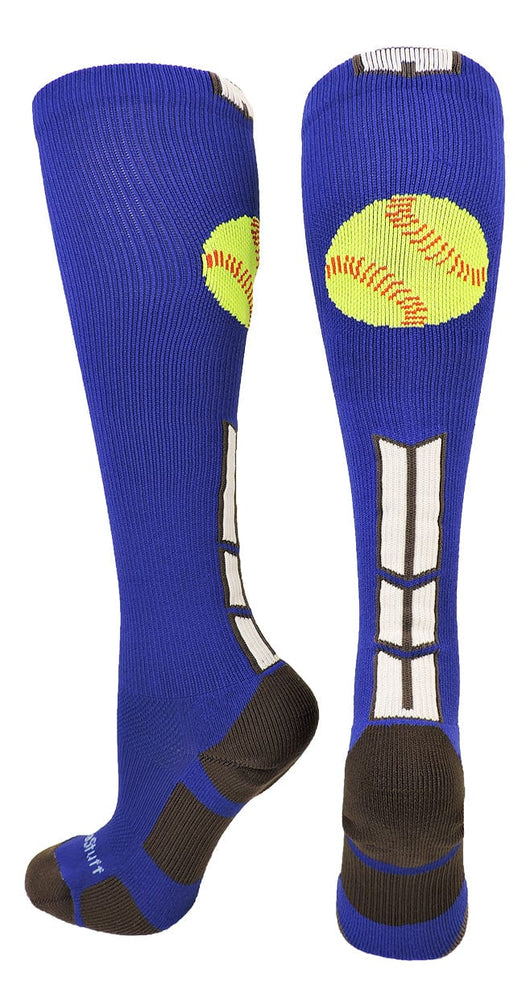 Softball Logo Over the Calf Socks (multiple colors)