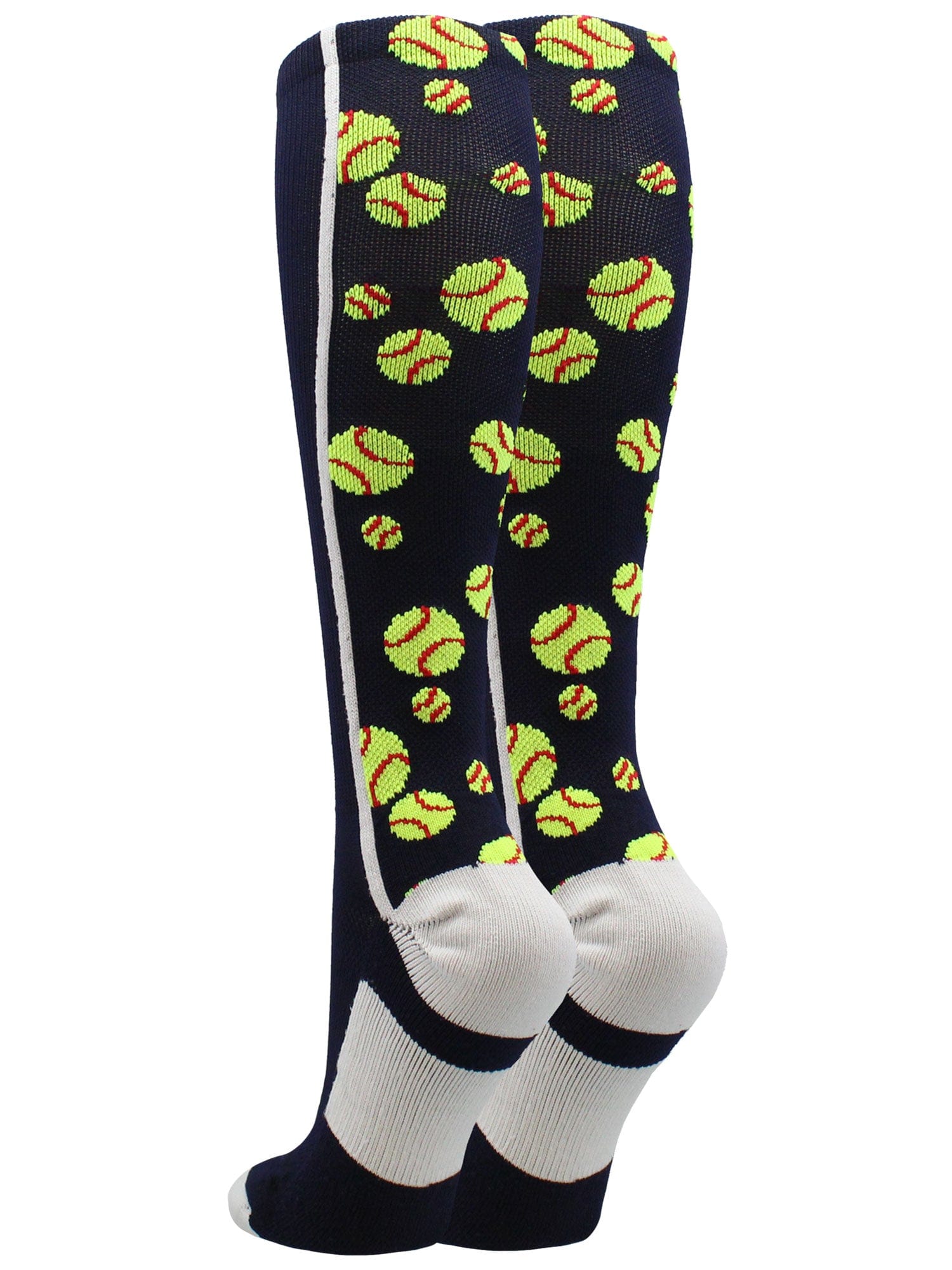 Crazy Softball Socks Over the Calf Socks Softballs Pattern – MadSportsStuff