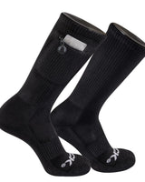 IQ socks Black -1 Pair / Large Zip Pocket Crew Socks