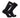 IQ socks Black -1 Pair / Large Zip Pocket Crew Socks