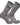 IQ socks Grey Heather -1 Pair / Large Zip Pocket Crew Socks