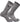 IQ socks Grey Heather -1 Pair / Large Zip Pocket Crew Socks