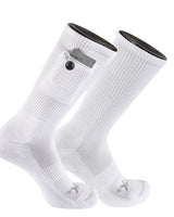 IQ socks White -1 Pair / Medium Zip Pocket Crew Socks