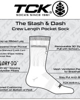 IQ socks Zip Pocket Crew Socks