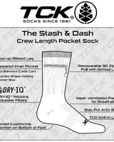 IQ socks Zip Pocket Crew Socks