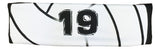 MadSportsStuff headband #19 / White Player ID Volleyball Headband (numbers 00-39)