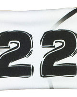 MadSportsStuff headband #22 / White Player ID Volleyball Headband (numbers 00-39)
