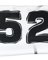 MadSportsStuff headband #52 / White Player ID Volleyball Headband (numbers 00-39)