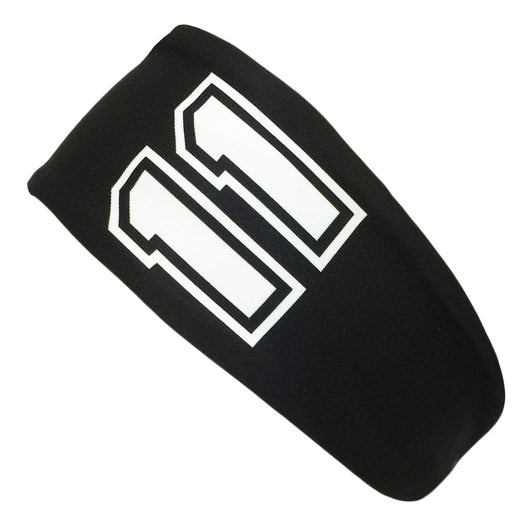 MadSportsStuff headband Black #11 / One Size Player ID Black/White Headband Basketball Volleyball Softball Soccer