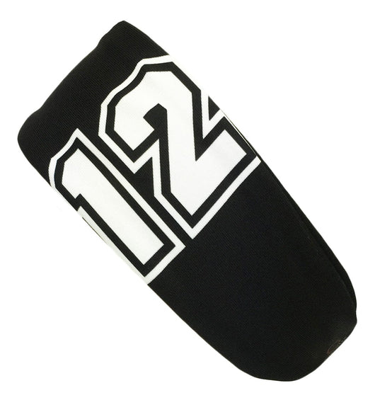MadSportsStuff headband Black #12 / One Size Player ID Black/White Headband Basketball Volleyball Softball Soccer