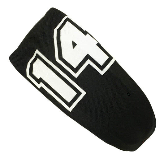 MadSportsStuff headband Black #14 / One Size Player ID Black/White Headband Basketball Volleyball Softball Soccer