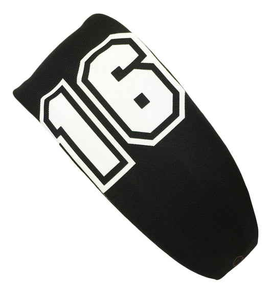 MadSportsStuff headband Black #16 / One Size Player ID Black/White Headband Basketball Volleyball Softball Soccer