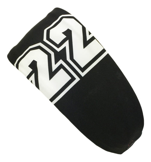 MadSportsStuff headband Black #22 / One Size Player ID Black/White Headband Basketball Volleyball Softball Soccer