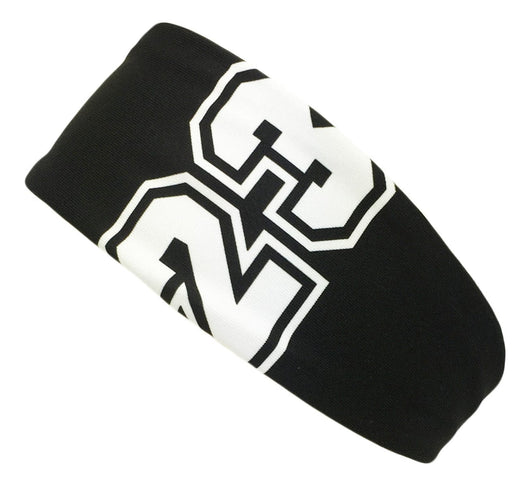 MadSportsStuff headband Black #23 / One Size Player ID Black/White Headband Basketball Volleyball Softball Soccer