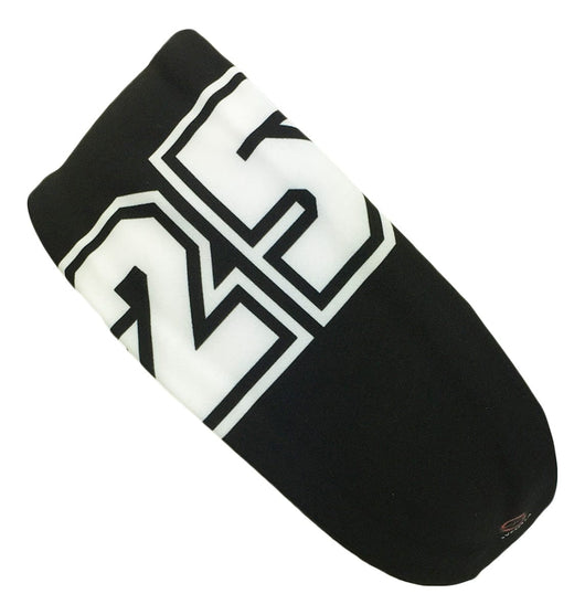 MadSportsStuff headband Black #25 / One Size Player ID Black/White Headband Basketball Volleyball Softball Soccer