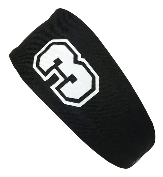 MadSportsStuff headband Black #3 / One Size Player ID Black/White Headband Basketball Volleyball Softball Soccer