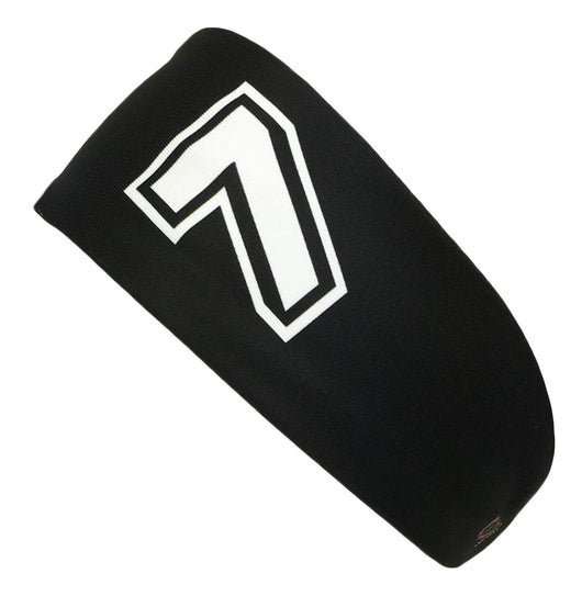 MadSportsStuff headband Black #7 / One Size Player ID Black/White Headband Basketball Volleyball Softball Soccer