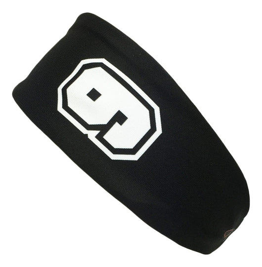 MadSportsStuff headband Black #9 / One Size Player ID Black/White Headband Basketball Volleyball Softball Soccer