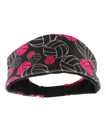 MadSportsStuff headband Black/Neon Pink / One Size Crazy Volleyball Logo Headband