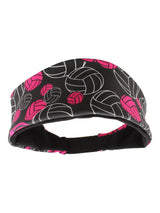 MadSportsStuff headband Black/Neon Pink / One Size Crazy Volleyball Logo Headband