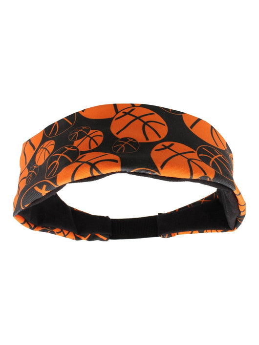 MadSportsStuff headband Black/Orange / One Size Crazy Girls Basketball Headband with Basketball Logos