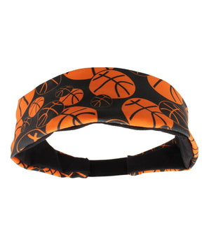MadSportsStuff headband Black/Orange / One Size Crazy Girls Basketball Headband with Basketball Logos