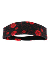 MadSportsStuff headband Black/Red / One Size Crazy Volleyball Logo Headband
