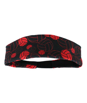 MadSportsStuff headband Black/Red / One Size Crazy Volleyball Logo Headband