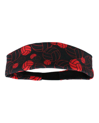 MadSportsStuff headband Black/Red / One Size Crazy Volleyball Logo Headband