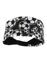 MadSportsStuff headband Black/White / One Size Crazy Soccer Headband with Soccer Ball Logos