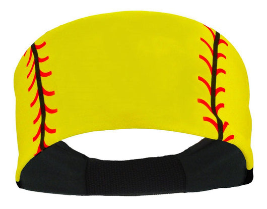 MadSportsStuff headband #BLANK / Yellow Player ID Softball Stitch Headband (numbers 00-39)