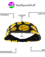 MadSportsStuff headband Crazy Softball Headband with Softball Logos