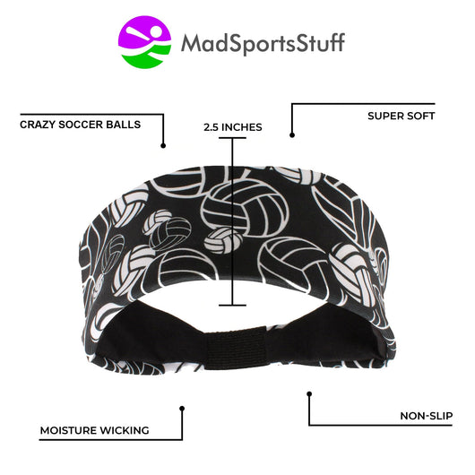 MadSportsStuff headband Crazy Volleyball Logo Headband