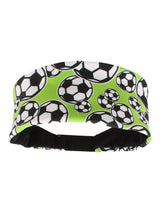 MadSportsStuff headband Neon Green/Black / One Size Crazy Soccer Headband with Soccer Ball Logos