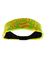 MadSportsStuff headband Neon Green / One Size Crazy Softball Headband with Softball Logos
